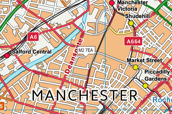 M2 7EA map - OS VectorMap District (Ordnance Survey)