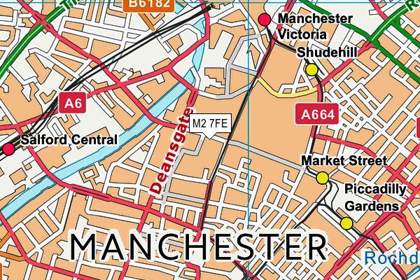 M2 7FE map - OS VectorMap District (Ordnance Survey)