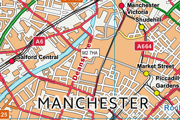 M2 7HA map - OS VectorMap District (Ordnance Survey)