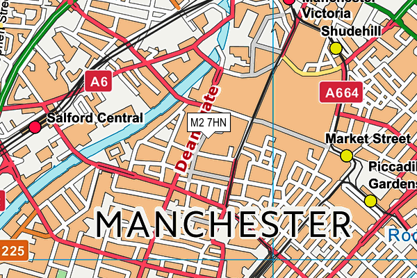 M2 7HN map - OS VectorMap District (Ordnance Survey)