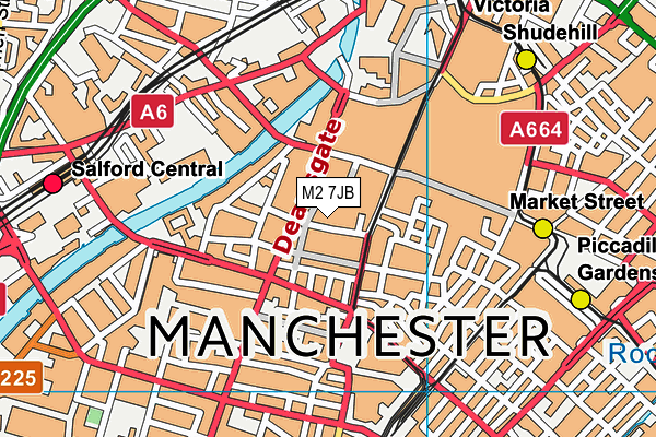 M2 7JB map - OS VectorMap District (Ordnance Survey)