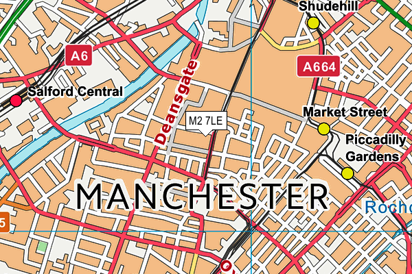 M2 7LE map - OS VectorMap District (Ordnance Survey)