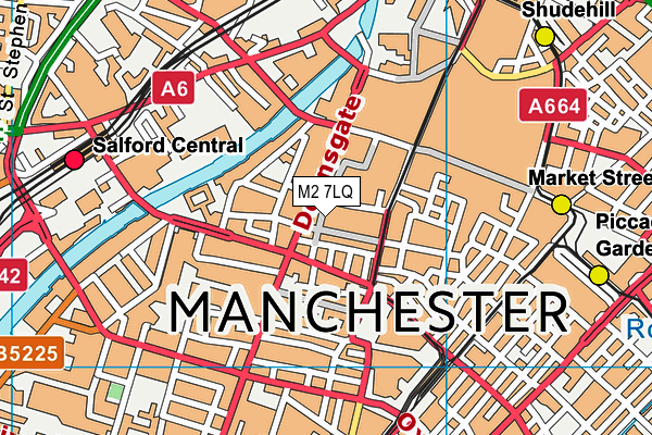 M2 7LQ map - OS VectorMap District (Ordnance Survey)