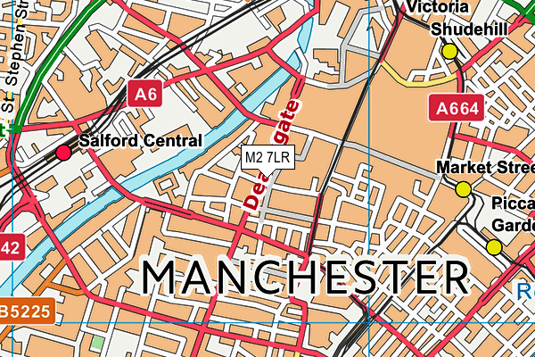 M2 7LR map - OS VectorMap District (Ordnance Survey)