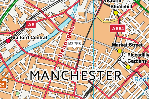 M2 7PS map - OS VectorMap District (Ordnance Survey)