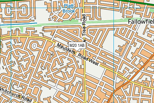 M20 1AB map - OS VectorMap District (Ordnance Survey)