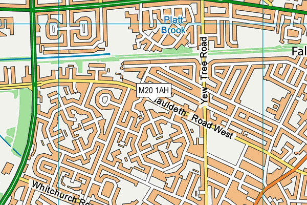 M20 1AH map - OS VectorMap District (Ordnance Survey)