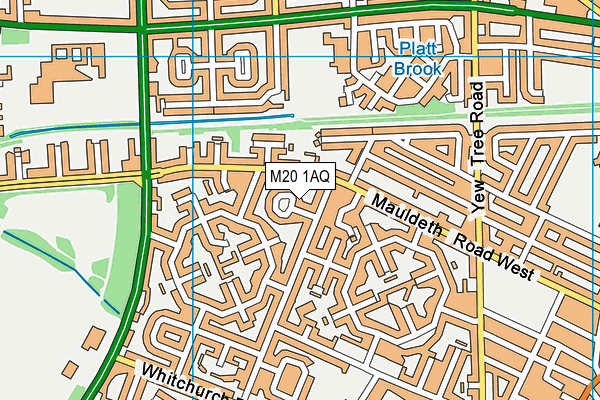 M20 1AQ map - OS VectorMap District (Ordnance Survey)