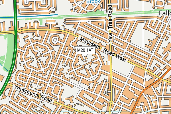 M20 1AT map - OS VectorMap District (Ordnance Survey)