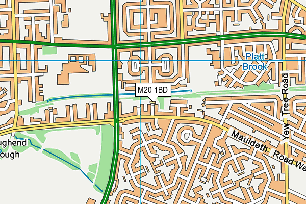 M20 1BD map - OS VectorMap District (Ordnance Survey)