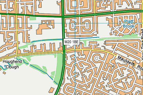 M20 1BE map - OS VectorMap District (Ordnance Survey)