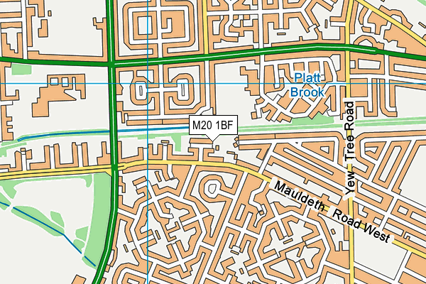 M20 1BF map - OS VectorMap District (Ordnance Survey)