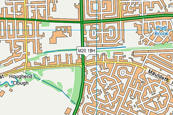 M20 1BH map - OS VectorMap District (Ordnance Survey)