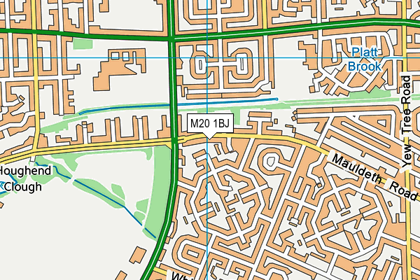 M20 1BJ map - OS VectorMap District (Ordnance Survey)