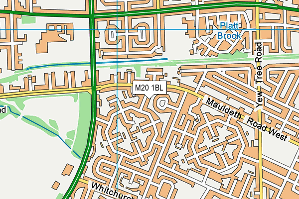 M20 1BL map - OS VectorMap District (Ordnance Survey)