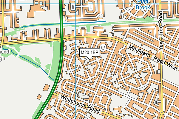 M20 1BP map - OS VectorMap District (Ordnance Survey)