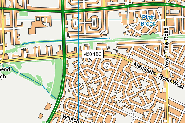 M20 1BQ map - OS VectorMap District (Ordnance Survey)
