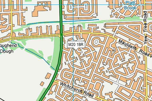 M20 1BR map - OS VectorMap District (Ordnance Survey)