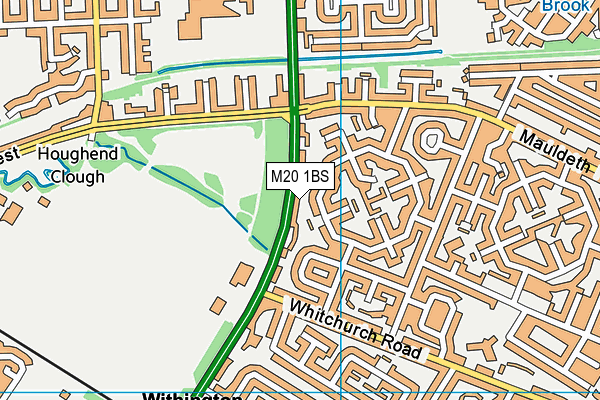 M20 1BS map - OS VectorMap District (Ordnance Survey)