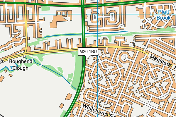 M20 1BU map - OS VectorMap District (Ordnance Survey)