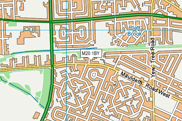 M20 1BY map - OS VectorMap District (Ordnance Survey)