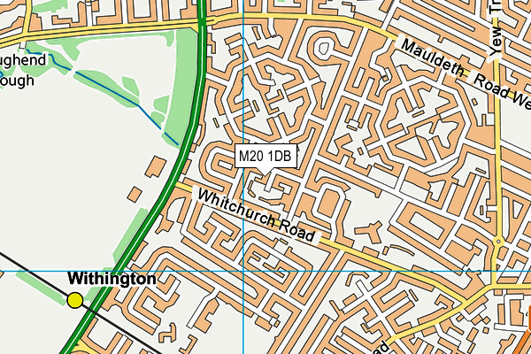 M20 1DB map - OS VectorMap District (Ordnance Survey)