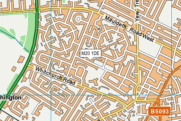 M20 1DE map - OS VectorMap District (Ordnance Survey)