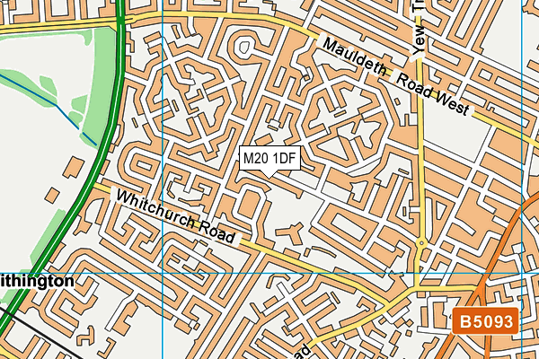 M20 1DF map - OS VectorMap District (Ordnance Survey)