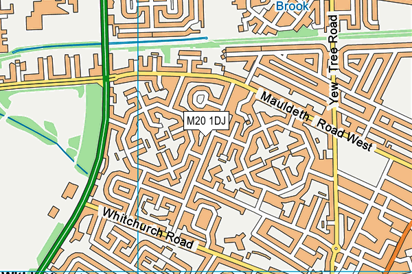 M20 1DJ map - OS VectorMap District (Ordnance Survey)