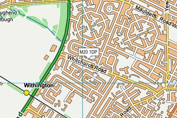 M20 1DP map - OS VectorMap District (Ordnance Survey)