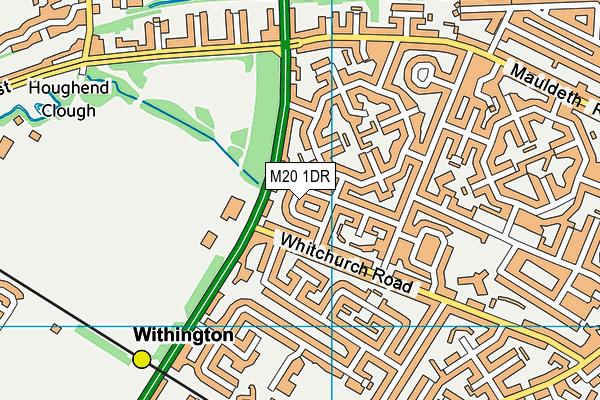 M20 1DR map - OS VectorMap District (Ordnance Survey)