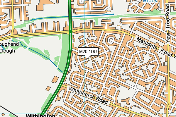 M20 1DU map - OS VectorMap District (Ordnance Survey)