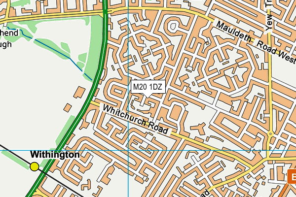 M20 1DZ map - OS VectorMap District (Ordnance Survey)