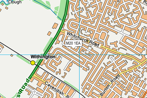 M20 1EA map - OS VectorMap District (Ordnance Survey)