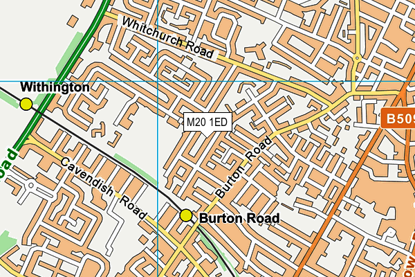 M20 1ED map - OS VectorMap District (Ordnance Survey)