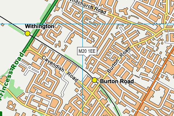 M20 1EE map - OS VectorMap District (Ordnance Survey)