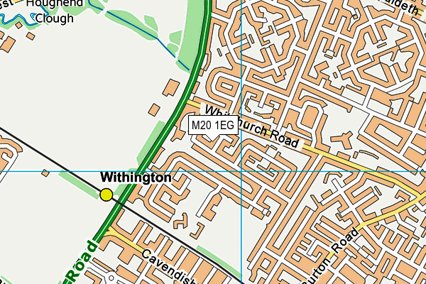 M20 1EG map - OS VectorMap District (Ordnance Survey)