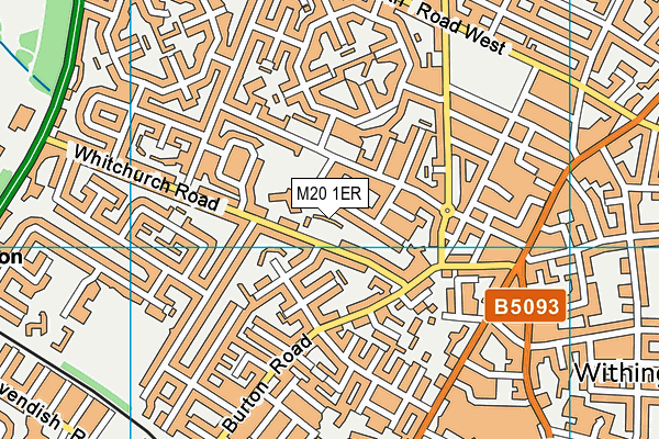 M20 1ER map - OS VectorMap District (Ordnance Survey)