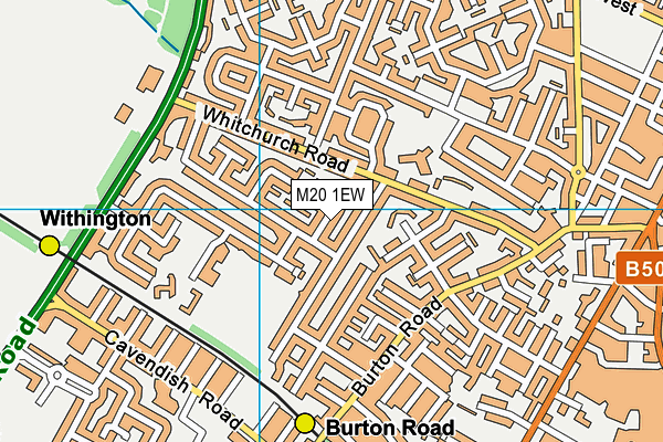 M20 1EW map - OS VectorMap District (Ordnance Survey)