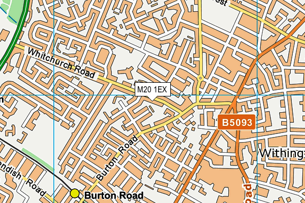 M20 1EX map - OS VectorMap District (Ordnance Survey)