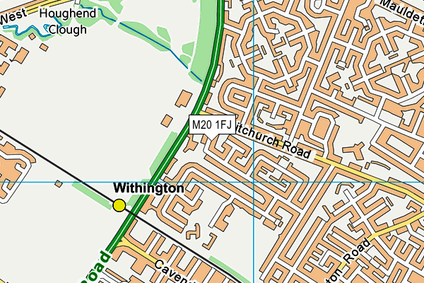 M20 1FJ map - OS VectorMap District (Ordnance Survey)