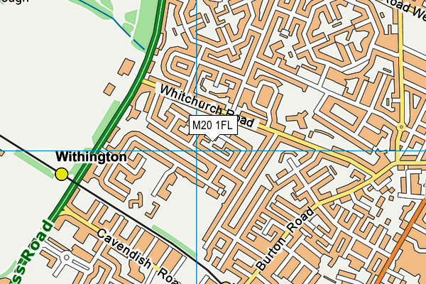 M20 1FL map - OS VectorMap District (Ordnance Survey)