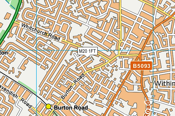M20 1FT map - OS VectorMap District (Ordnance Survey)