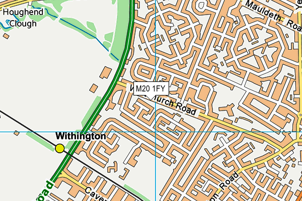 M20 1FY map - OS VectorMap District (Ordnance Survey)