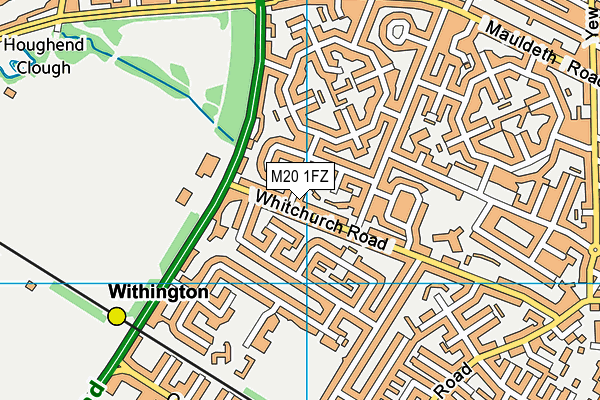 M20 1FZ map - OS VectorMap District (Ordnance Survey)