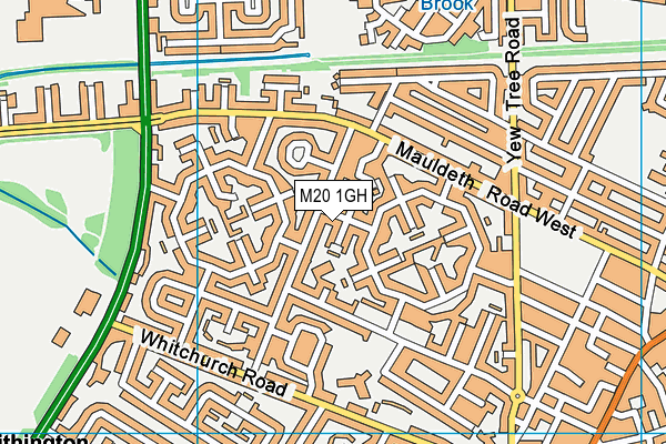 M20 1GH map - OS VectorMap District (Ordnance Survey)