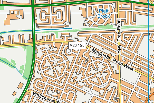 M20 1GJ map - OS VectorMap District (Ordnance Survey)