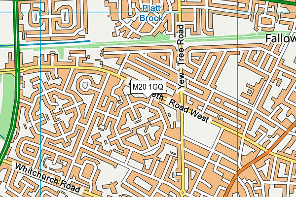 M20 1GQ map - OS VectorMap District (Ordnance Survey)