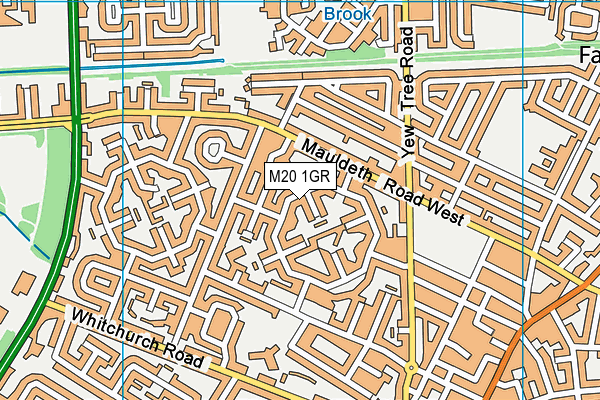 M20 1GR map - OS VectorMap District (Ordnance Survey)