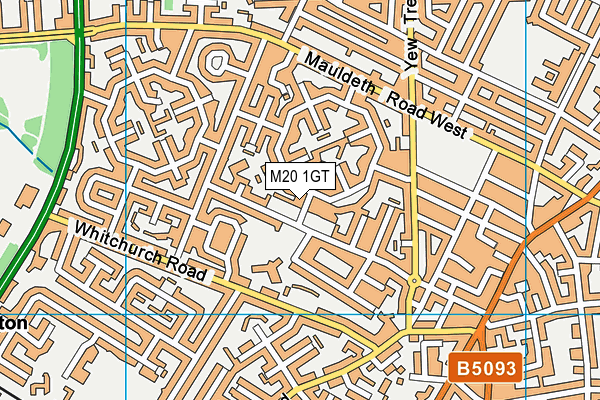 M20 1GT map - OS VectorMap District (Ordnance Survey)